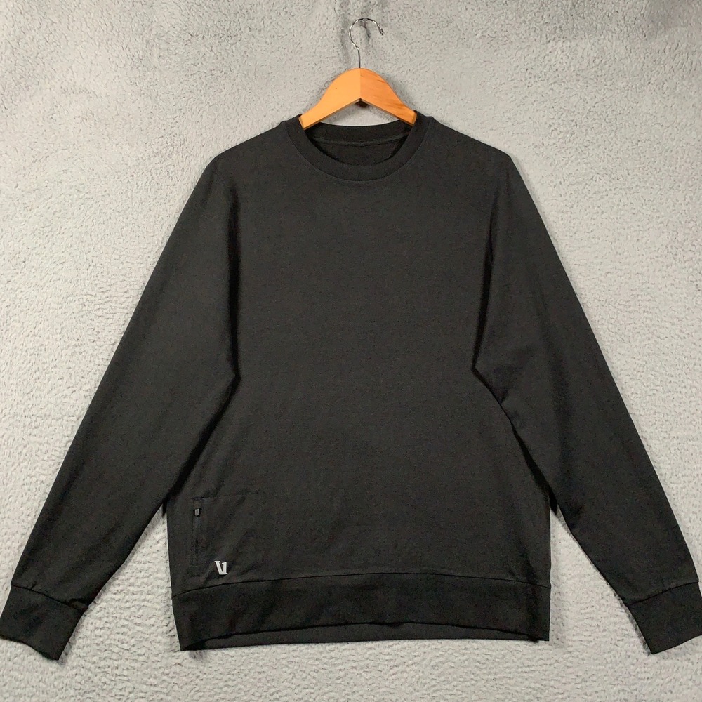 Vuori Ponto Performance Crew Pullover Mens Large L Charcoal Sweatshirt DreamKnit